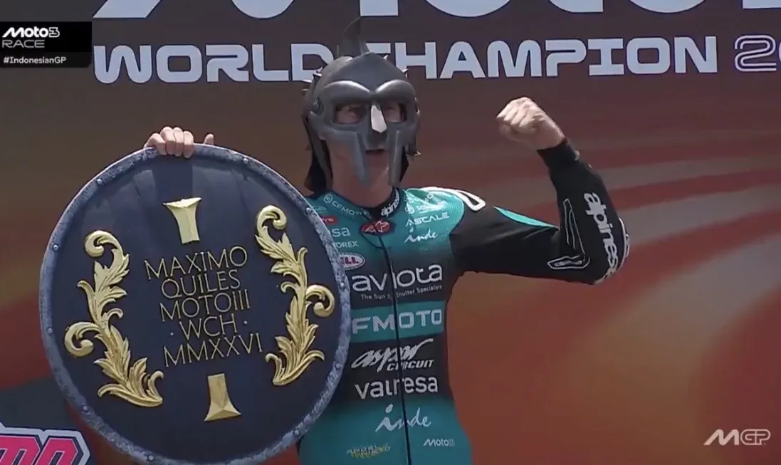 Maximo Quiles Kunci gelar Juara Dunia Moto3 2026 di ajang MotoGP Mandalika