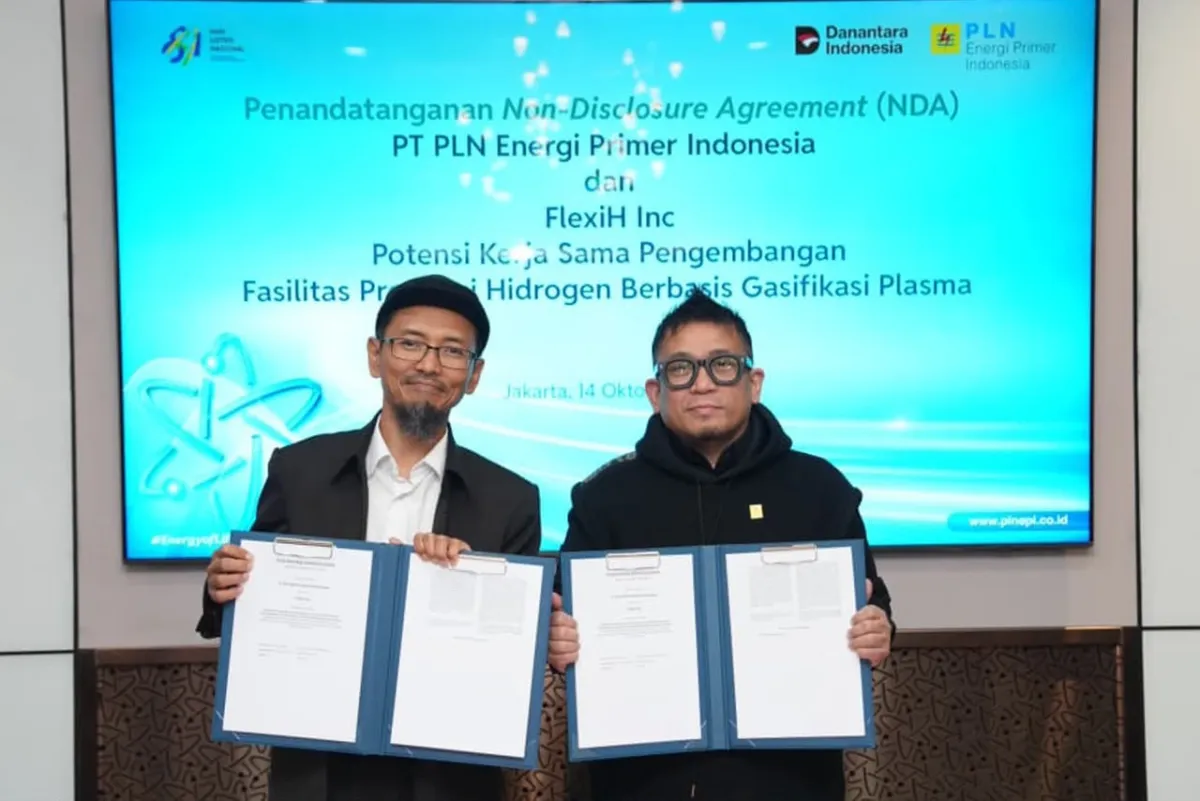 PLN EPI dan FLEXIH menjajaki produksi hidrogen rendah karbon dari biomassa dengan teknologi gasifikasi plasma untuk mendukung diversifikasi energi Indonesia.