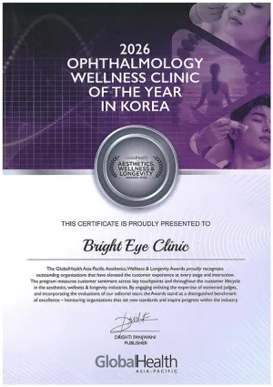 Bright Eye Clinic Raih Gelar "Ophthalmology Wellness Clinic of the Year in Korea" di Ajang 2026 GlobalHealth Asia-Pacific Awards