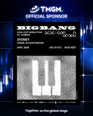 TMGM Dukung Konser "BIGBANG 2026-2027 WORLD TOUR <XX : COSMOS>" di Sydney sebagai Sponsor Resmi Perdagangan Finansial Daring