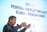 Peresmian Pilot Project Rumah Rendah Emisi di Perumahan Mutiara Gading City, Bekasi, Jawa Barat. (Dok. BTN)