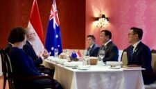 Presiden Prabowo Subianto saat menerima kunjungan kehormatan PM Australia di Lima, Peru, Kamis (14/11/2024). (Dok. Tim Media Prabowo)