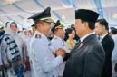 Presiden RI Prabowo Subianto dalam acara Pelantikan Kepala Daerah, Gubernur dan Walikota di Istana Negara, Jakarta. (Facebook.com @Setkab RI)