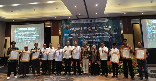 Lebih dari 2.200 Petani Sawit Swadaya Jambi Raih Sertifikasi Ganda RSPO dan ISPO Bersejarah, Membuka Akses Pasar Minyak Sawit Berkelanjutan Global
